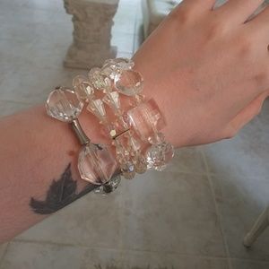 Crystal and acrylic bracelets